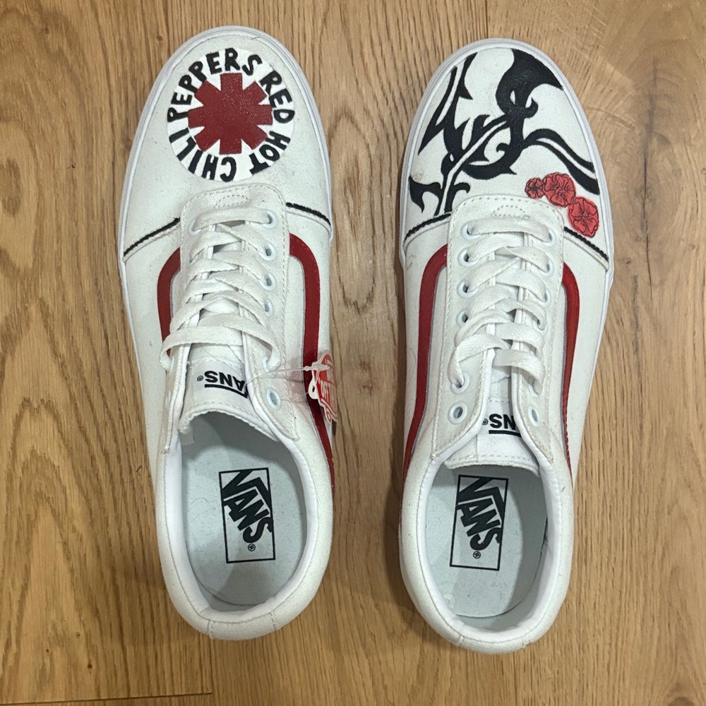 Red Hot Chili Pepper Custom Vans Men’s Size 10
